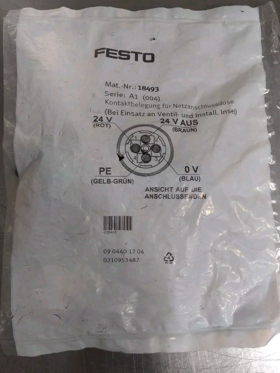 FESTO 18493 Plug Socket With Screw Terminal Loc5C4