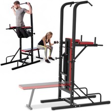 Panca Multifunzione Accessorio per il Fitness Sport Versatile Dip Station Nuovo
