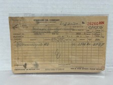 Standard Oil Company Kentucky Vintage Handwritten Invoice 26260