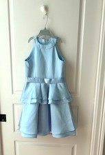 NWT Girls Satiny Special Occasion Party Pageant Dress -Blue -Size 10 -Tiered