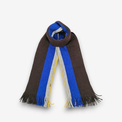 Vintage Fred Perry Wool Scarf Classic Ribbed Knit Winter Warmer Neck Scarves