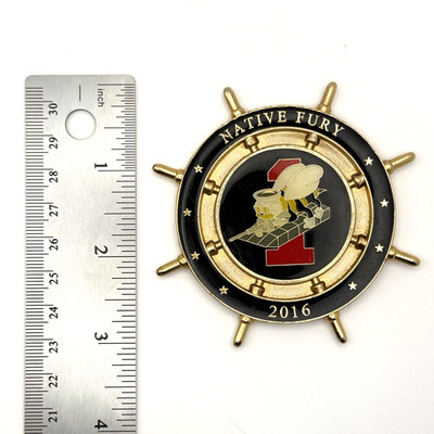 CHALLENGE COIN - 3.25'' Joint Exercise Native Fury 2016 Navy Seabees NCHB-1
