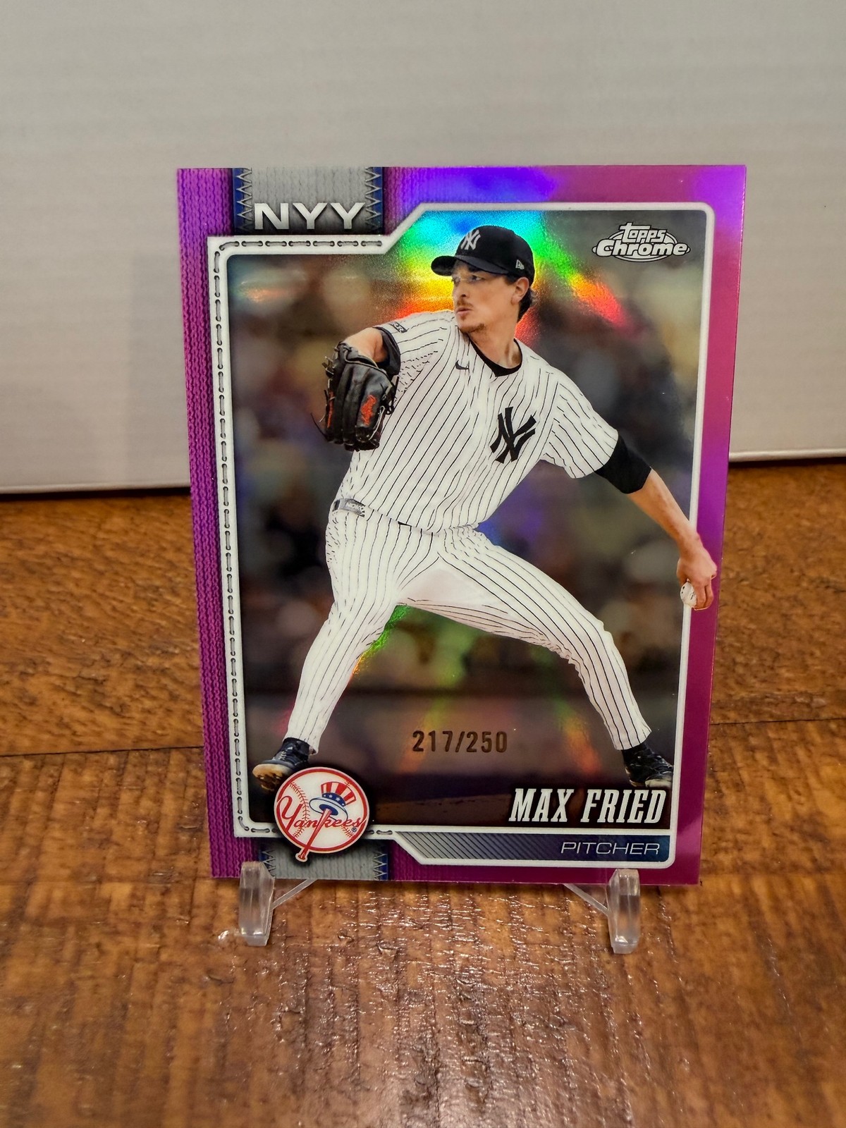 2026 Topps Chrome #113 Max Fried Pink Refractor #/250