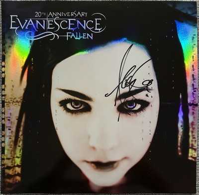 AMY LEE SIGNED EVANESCENCE FALLEN 20TH ANNIVERSARY SHINY VINYL LP - BECKETT COA