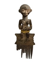 Old Tribal Baule comb figure   --- Coted'Ivoire BN 84