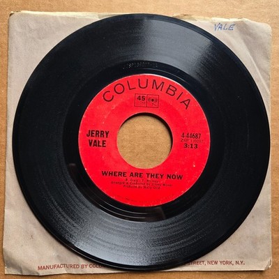 JERRY VALE Where Are They Now/There's A Baby 45 7'' Record Vinyl Records