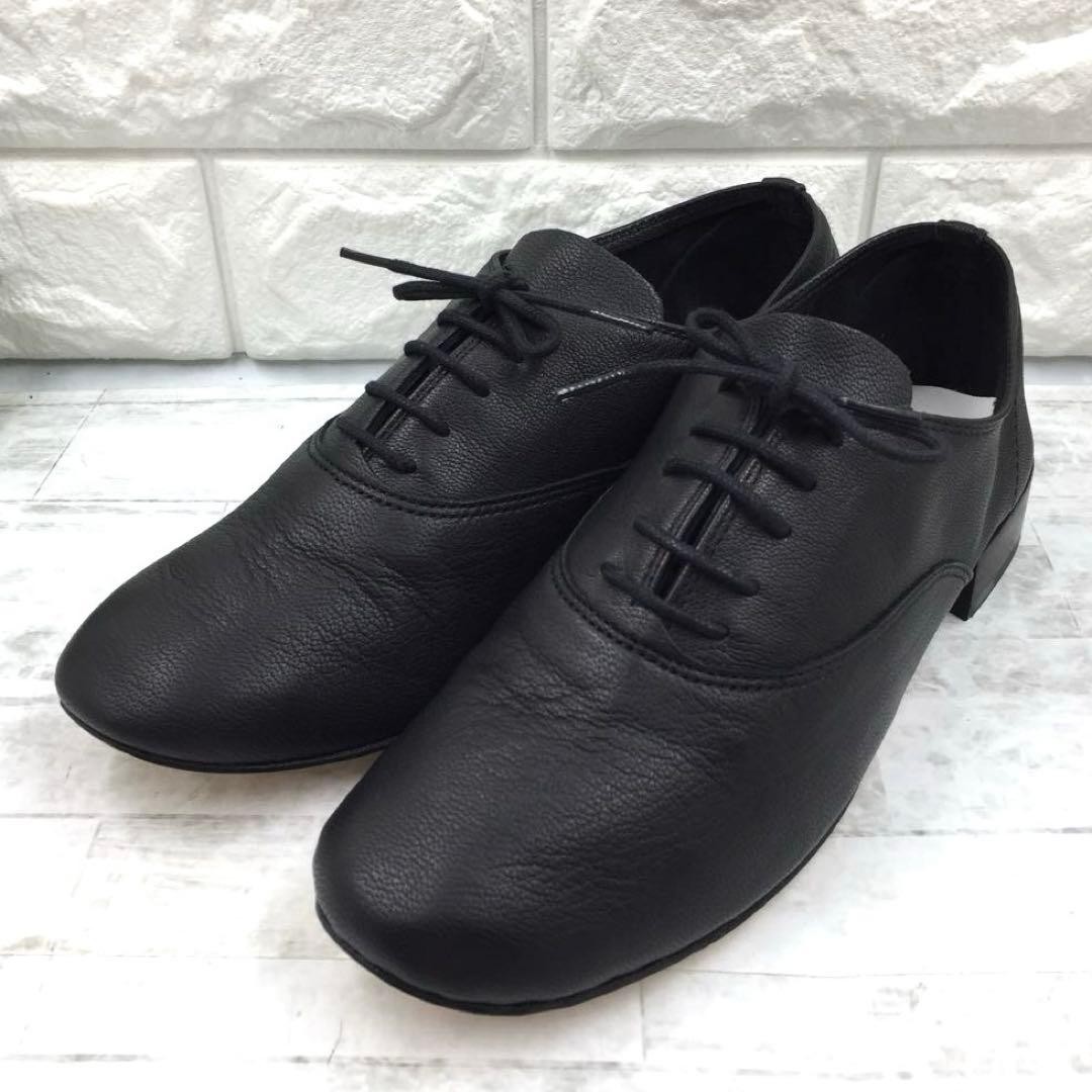 Repetto ZIZI Lace Up Leather Shoes Black 23cm - Gem