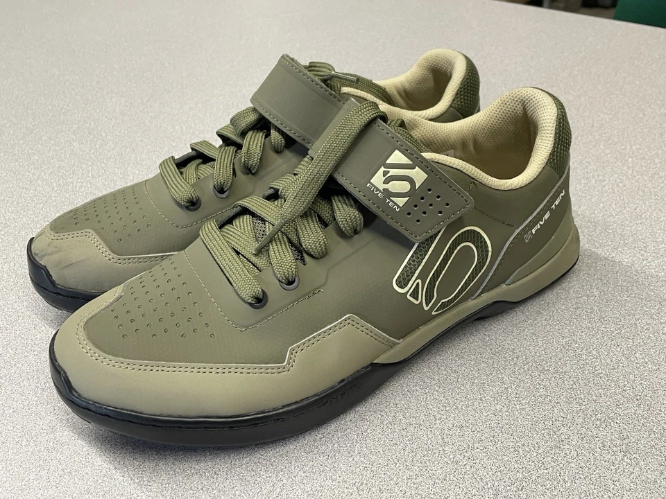 Adidas Five Ten 5.10 Cernícalo Clip-in Hombres Talla 9 Verde Bicicleta de Montaña Zapatos GZ9252 Foto 3 de 4