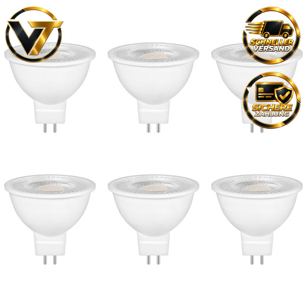 LED Reflektor Strahler MR16 GU5.3 5W 12V Warmweiß 2700K 500LM 120° 6 StüCk-image