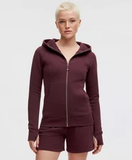 NWT LULULEMON Scuba Hoodie Full Zip Garnet Maroon Size 2 4 6 8 10 12 $138 Retail