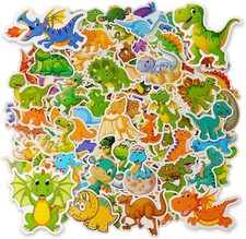 OSDUE Dinosaurier Sticker Set, 100 St&uuml;ck Wasserdicht Vinyl Stickers, Anime