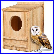 Barn Owl House, Owl Nesting Box for Outside, Wooden Screech Owls Nesting Box,...