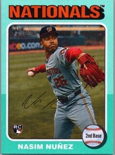 2024 Topps Nasim Nunez Heritage High Number Series Aqua Border Parallel RC #687