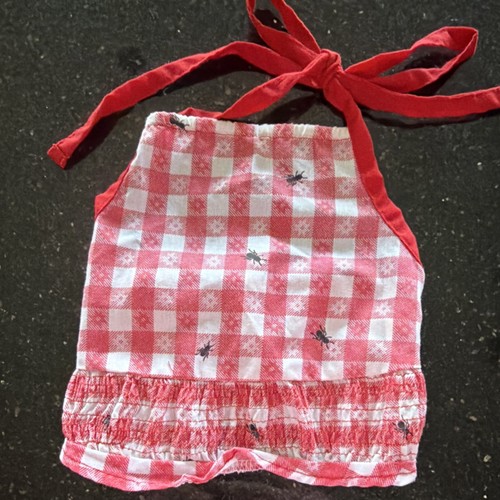 Companion Road Lightweight Cotton Dog Shirt Red White Picnic Theme small