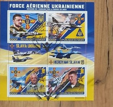 NIGER. 2022. FORCE AERIENNE UKRAINIENNE. 4000F. Briefmarken zur Unterstützung de