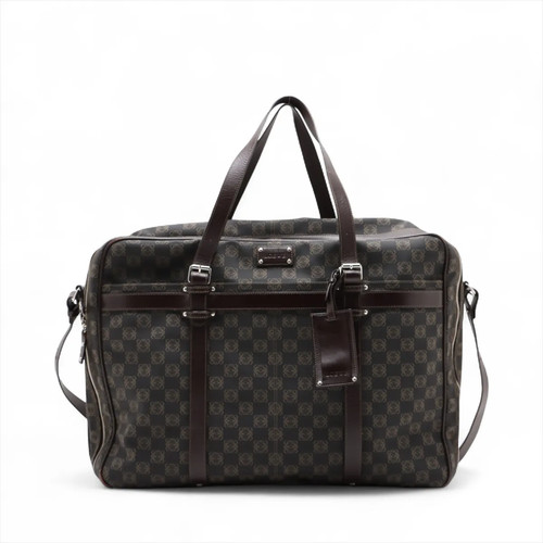 Loewe Repeat Anagram PVC & leather 2WAY BOSTON BAG Brown