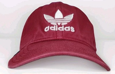 ADIDAS WOMENS ORIGINALS RELAXED STRAPBACK COLLEGIATE BURGANDY/WHT
