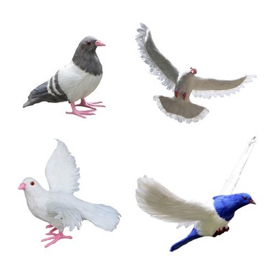 Pigeon Statue Animal Figurine Realistic Decorations Art Dove Sculpture for Home