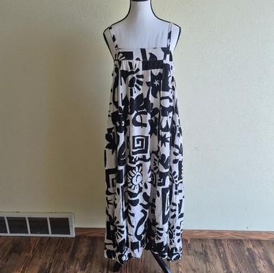 Anthropologie Abel The Label Black And White Abstract Dress Size Large