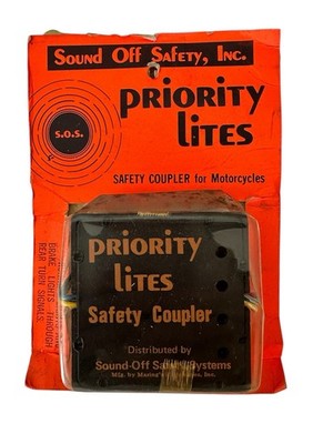 Vintage Priority Lites Safety Coupler   NOS   Sound-Off Safety Systems Cycle