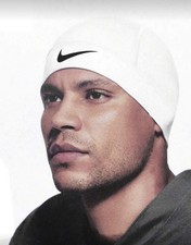 Nike Dri-FIT Knit Skull Cap Football White Polyester Breathable Stretch