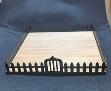 Target Bullseye Playground Square METAL STAGING TRAY Fairy Garden Halloween