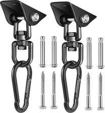 Porch Swing Hanging Kit, 360 Rotating 1200 lb Capacity Hanger for Porch Swing...