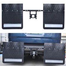 24"x36" Universal Adjustable Mud Flaps - 2 Pack Heavy-Duty Rubber Mud Flaps