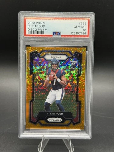 2023 Panini Prizm Orange DISCO CJ Stroud RC Rookie Card 339 PSA 10 Football C J