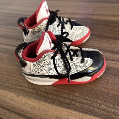 Nike Air Jordan Dub Zero Retro Toddler Shoes Size 7C White Grey Kids Sneakers