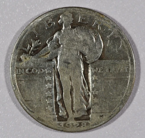 1928-P "Standing Liberty" Quarter-Dollar Silver, Good