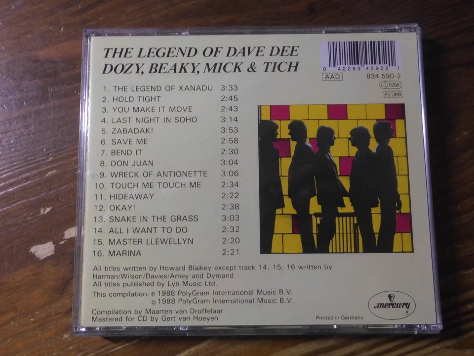 DAVE DEE DOZY BEAKY MICK & TICH CD: THE LEGEND OF (EUROPE; Mercury – 834 590-2) - Bild 3 von 3