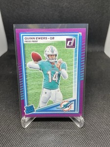 2025 Panini Donruss - Rated Rookie Quinn Ewers #342 Purple Press Proof (RC)