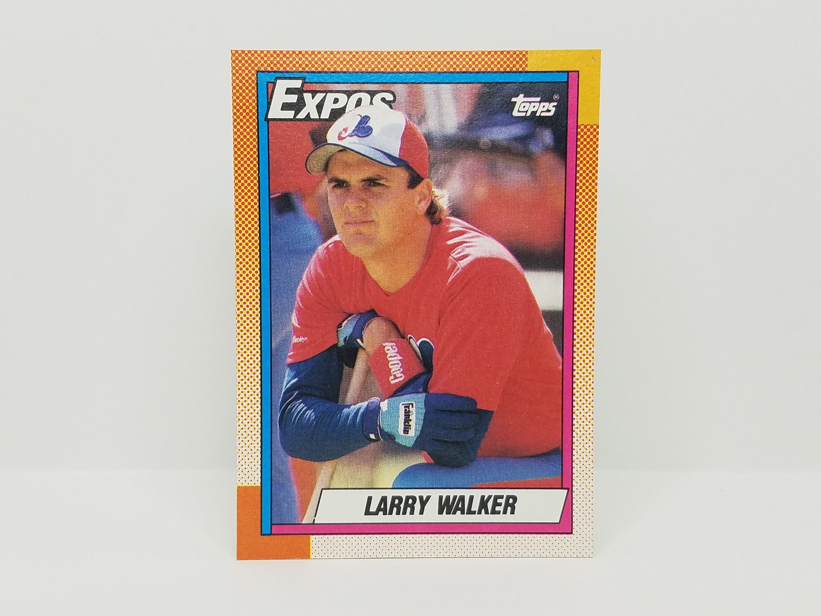 1990 Topps Baseball #757 Larry Walker, Montreal Expos (RC)(HOF) - Base Card