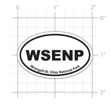Wrangell-St. Elias National Park Oval Sticker for water bottle phone tumbler