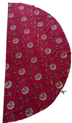 April Cornell Empress Paisley 88 Round Red Table Cloth New Other 100% Cotton