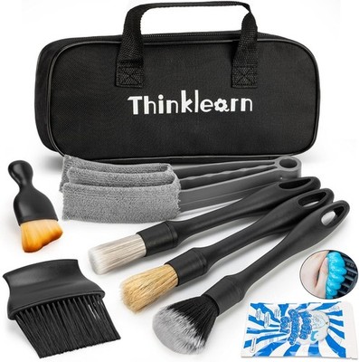 7PCS Car Detailing Brush Set, Ultra Soft Boars Hair Interior Detailing...