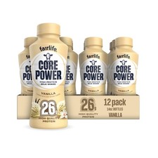 Core Power Protein Shake Vanilla 26g Bottle 14oz 12 Pack Free SHIP.