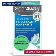 ScarAway Advanced Clear Silicone Scar Sheets, Medical Grade Silicone Strips 1.5