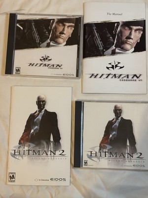 Vintage Hitman 1 & 2 PC Game Bundle - Codename 47 & Silent Assassin - Manuals