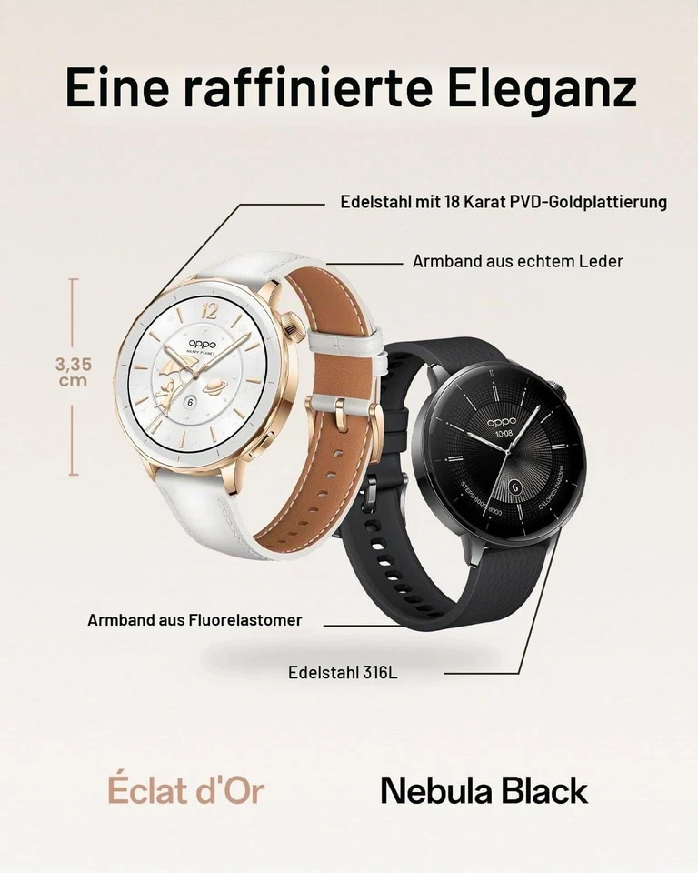 OPPO Watch X2 Mini Smartwatch 1.32" AMOLED IP68 Google Pay GPS health monitoring, Foto 4 von 5