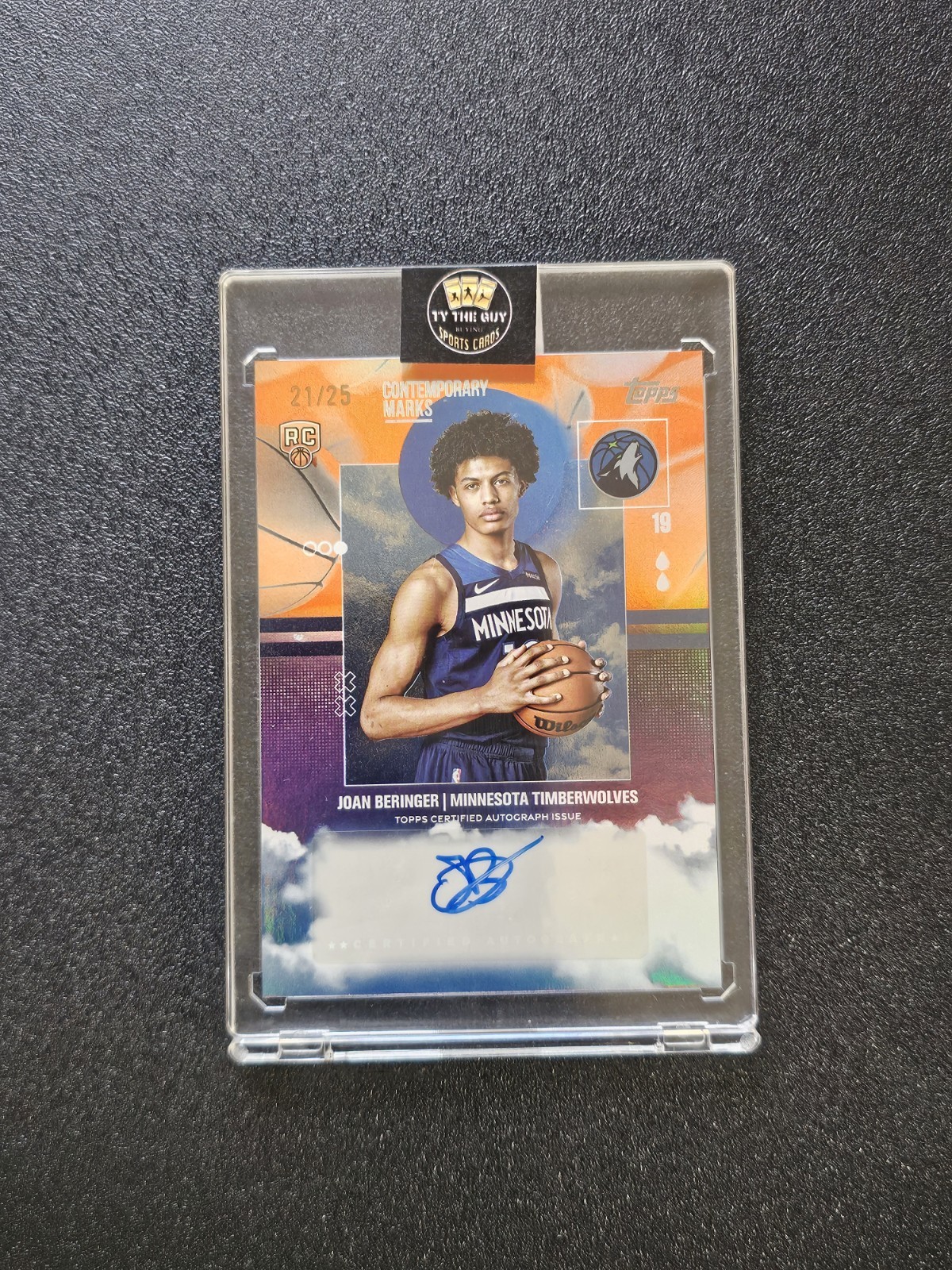 2025-26 Topps Basketball #CM-JB Joan Beringer Contemporary Marks Orange Auto /25