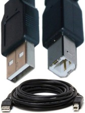15ft USB2.0 A B AB Printer Cable/Cord/Wire PC/MAC/Canon/Epson/Dell SH DISC BLACK
