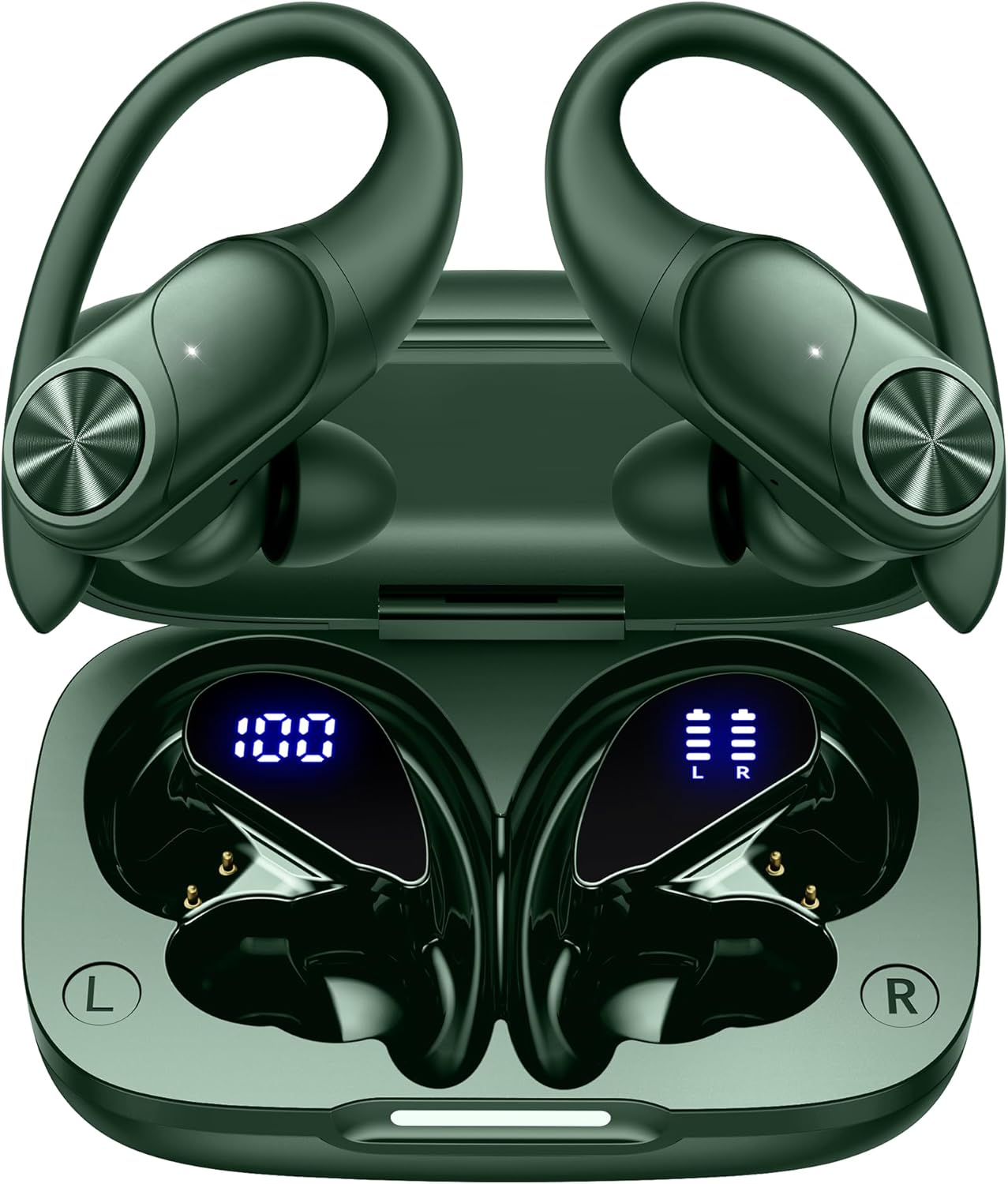 Bluetooth Headphones Wireless Earbuds 80Hrs Playtime Wireless Charging Case Digi-image