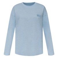 Esmara Damen Langarmshirt Shirt Leger Geschnitten Hell Blau - Gr. S (36/38)