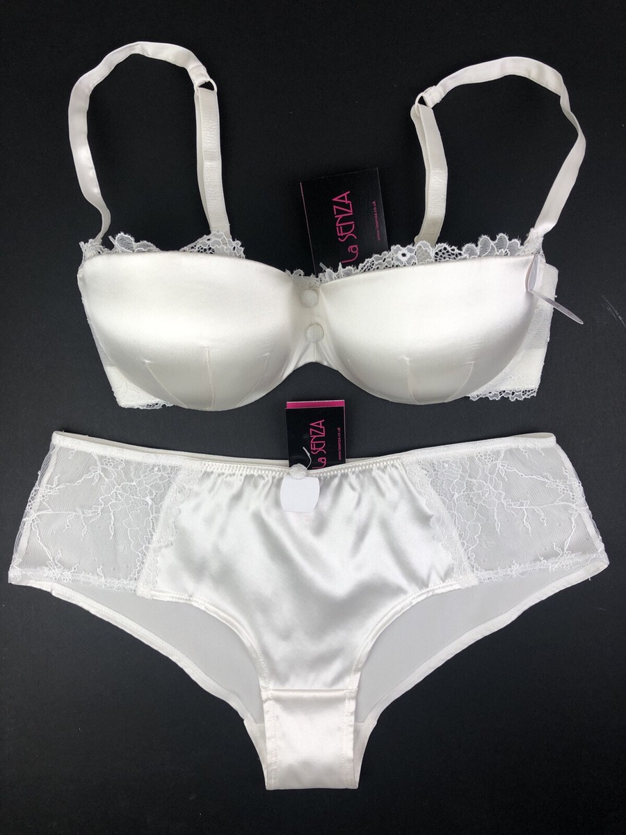 La Senza Silk Strapless Push Up Bra Knickers Various Sizes IVORY