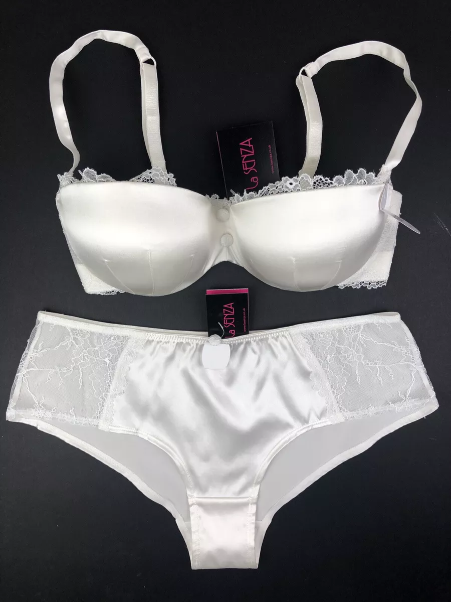 La Senza Silk Strapless Push Up Bra & Knickers Various Sizes IVORY