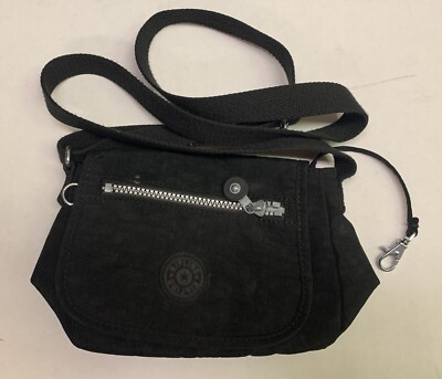 Kipling small black crossbody purse bag  nylon 8 x 6'' 