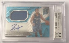 Domantas Sabonis Panini Spectra Neon Blue Rookie Auto Patch RC /99