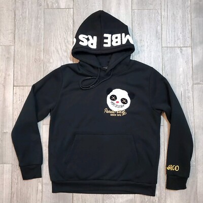 Members Only Panda Only Embroidered Pullover Hoodie Men's Small